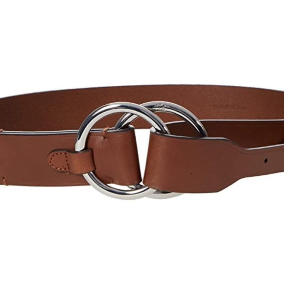 Lauren Ralph Lauren Smooth Leather Bend Back Belt Size M - Picture 2 of 2